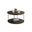 Ensemble de table rustique de style rustique 3 pièces 1 table basse 2 tables de bout décoratives à deux niveaux avec rangement brun foncé-121068629