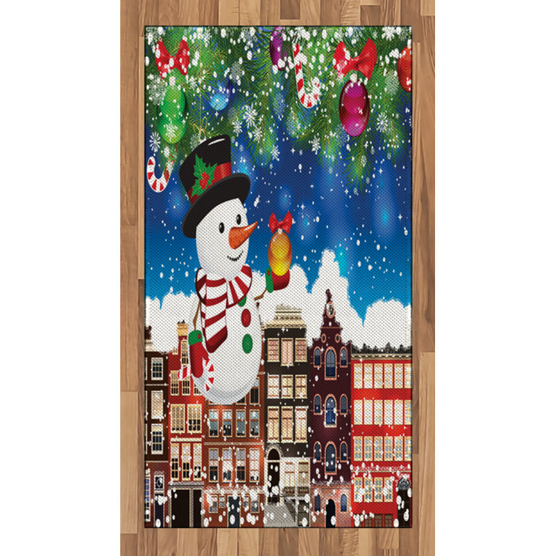 Tapis de Noël Snowman, Rectangle 2 pi 7 po x 5 pi