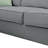 Sectional Sofa Couches, 7 Seats Modular Sectional Sofa With Ottoman L Shape Fabric Sofa Corner Couch Set With 3 Pillows-1882543488