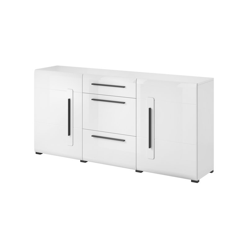 Aimes 180cm Sideboard, White Glossy