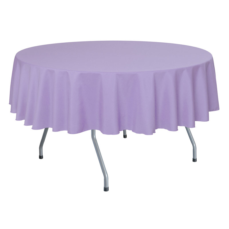 Rhein Solid Color Round Tablecloth, Lilac, 2