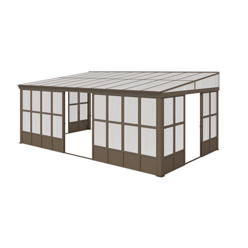 Pavillons de jardin modernes x20FT (doit inclure le cadre), véranda en aluminium avec portes coulissantes