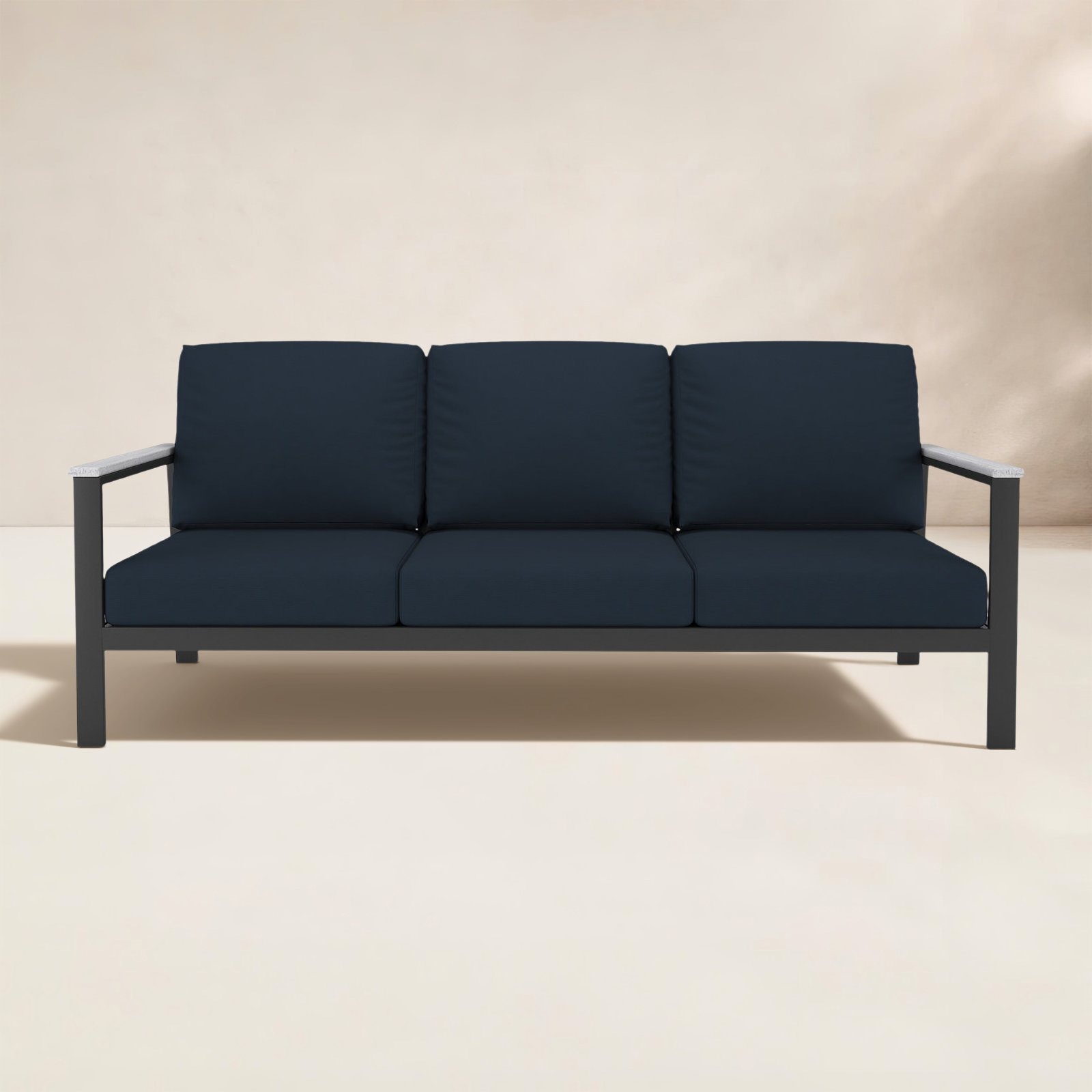 Townsend 80" Sunbrella® Patio Sofa, Canvas Black Sunbrella® Canvas, Yes, Black