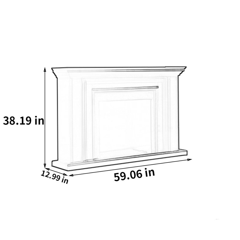Meuble télé American Fireplace, Brun