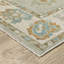 Tapis oriental gris / bleu à bordure Graicyn-730037989
