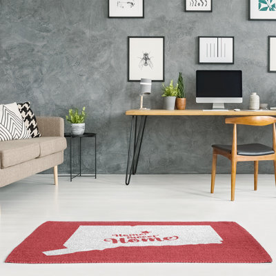 Tapis de zone rouge hartford pour la maison