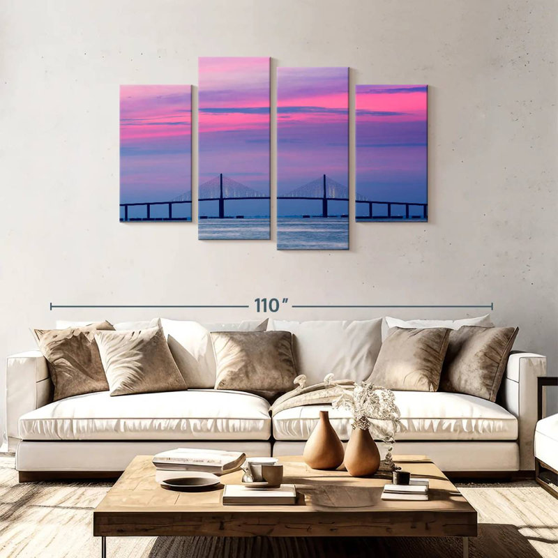 Lilie Pastel Sky Bridge, 48'' H x 75'' W