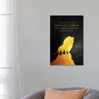 «Philippes 04:13 Bible Verse» par Adrian Baldovino, impression sur toile tendue