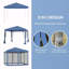 Tente à auvent escamotable avec filet Outsunny-125979804