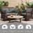 Wynee 8Pcs Outdoor Cushions Patio Furniture Cushions Replacement Set For 3 Seats-910886410
