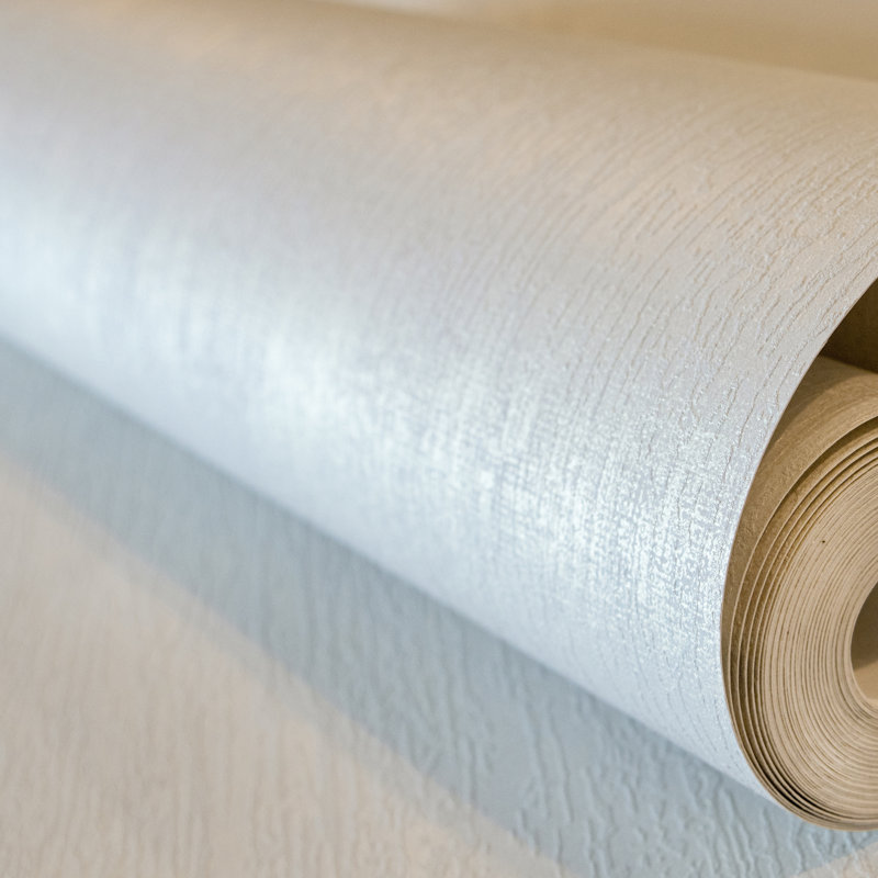 Universe Mercury Metallic Plain Texture Design Wallpaper Roll, Beige