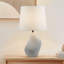 Lampe de table asymétrique en céramique grise voir ci-dessous