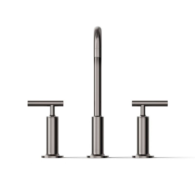 Purist Widespread Bathroom Faucet, Vibrant Titanium