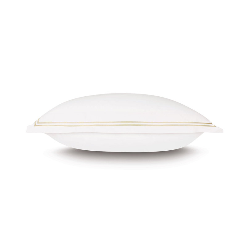 Enzo 100% Cotton Pillow Sham, White/Bisque, King