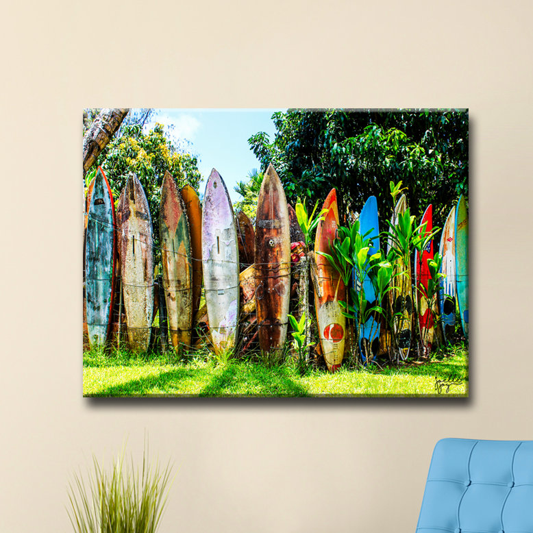 " Surfboard Fence " by Joelle Joy, 20" H x 30" W x 1.5" D