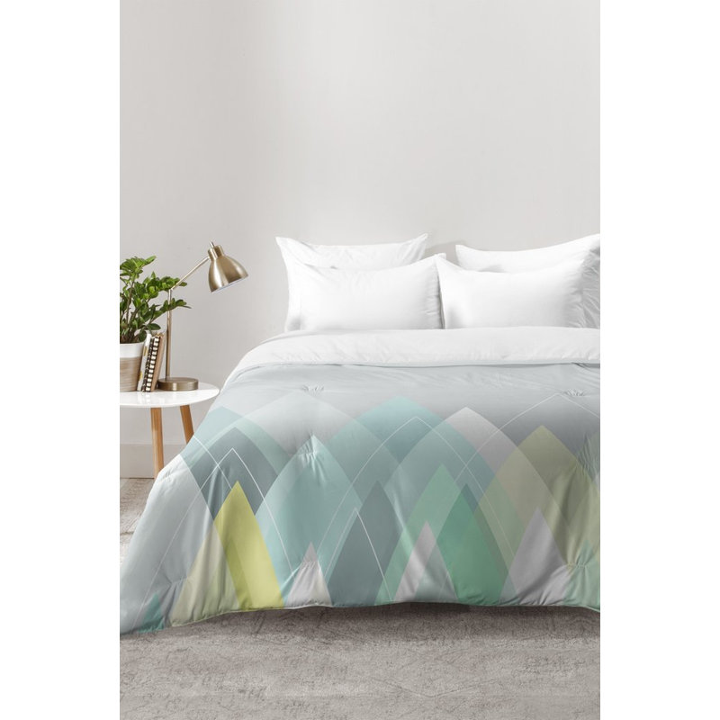 Mareike Boehmer Modern & Contemporary Polyester Geometric Shapes Comforter, King Comforter + 2 King Shams