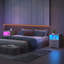2 Drawer Bedside Table with Charging Station and Human Sensor Light-1263879228