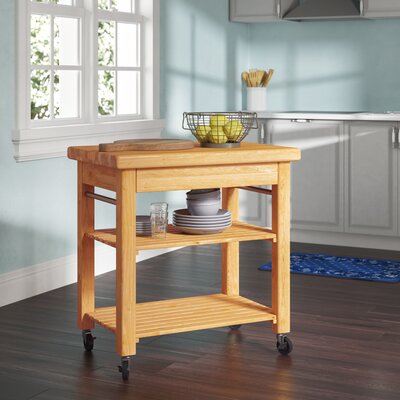 Winston Porter Wulfram Solid Wood Kitchen Cart & Reviews | Wayfair