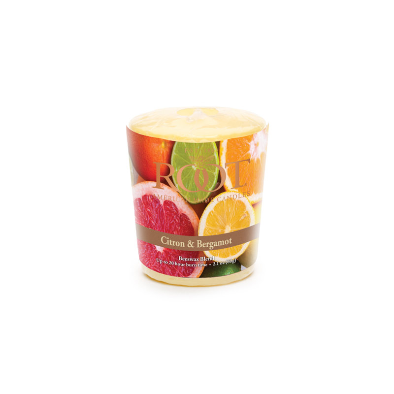 Citron and Bergamot Scented Votive Candle