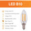 Ampoule candélabre STRAK 6 W, ampoule E12 à culot à intensité variable de 60 watts, culot 3000 K
