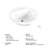 Winfield Products 19'' White Ceramic Circular Bathroom Sink with Overflow