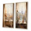 Paris, printemps, balcon, élégance I, ensemble de 2 reproductions d'art sur toile Paris-281840983-281840988