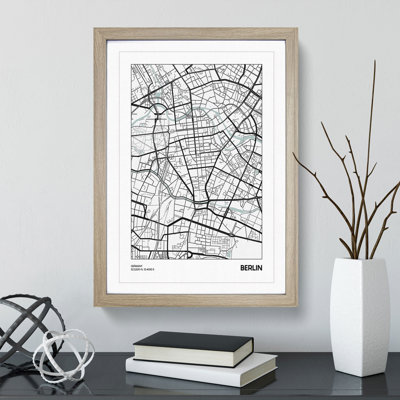 Map Berlin Germany - Picture Frame Graphic Art