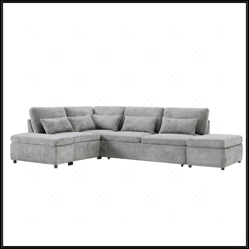 107'' Modular Sectional Pull-Out Sofa
