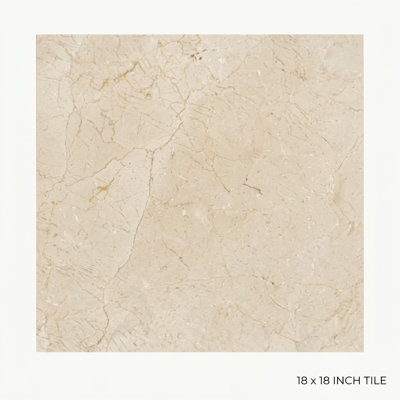 18x18' Crema Marfil Honed Marble Tile