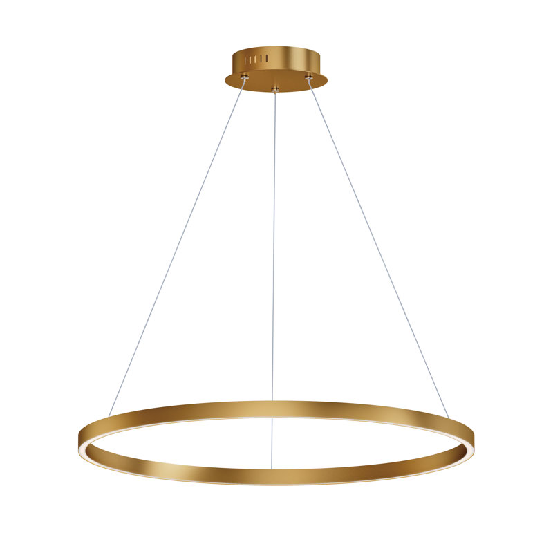 Groove 5CCT-Single Pendant, Gold, 10" H x 32" W x 32" D