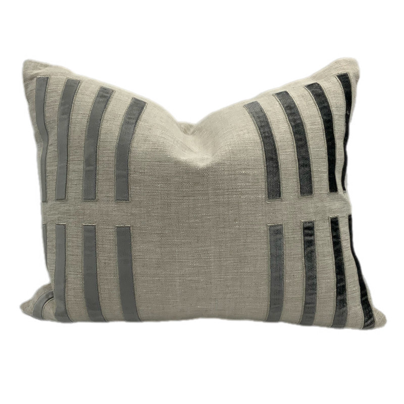 Porto Lumbar Pillow Cover & Insert, Gray