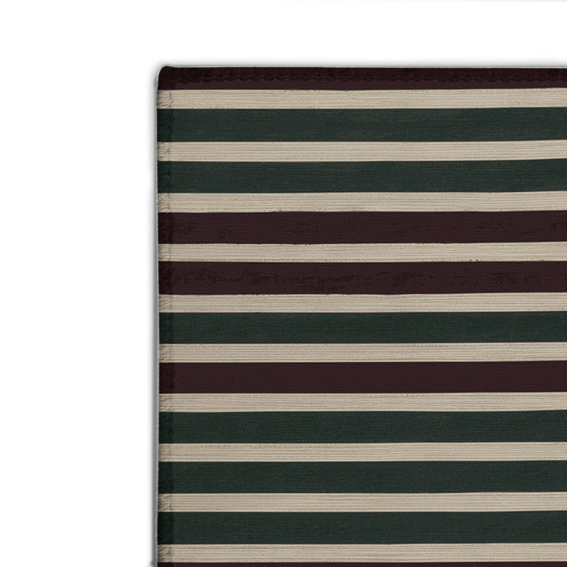 Tapis intérieur / extérieur noir HorizontalStripes, Rectangulaire 2 pi x 3 pi