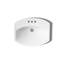 Lavabo de salle de bain rectangulaire encastré en porcelaine vitreuse avec trop-plein Cimarron-10940937-71926875