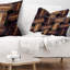 Magnifique Oreiller Motif Tressage Métallique Abstract