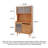 Scandinavian Cherry Wood Storage Food Cabinet