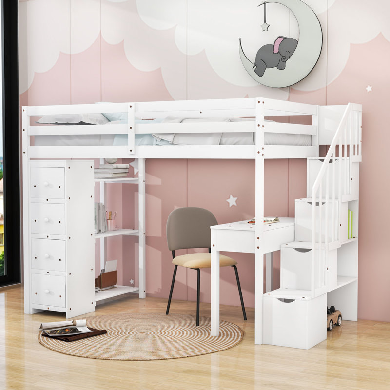 Lit mezzanine Heuss par Harriet Bee, Blanc