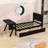 Two Drawers Wooden Platform Bed with Desk, LED Light and USB Ports-9988940