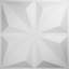 Panneau mural 3D 19,625 "x 19,625" en blanc (paquet de 50)