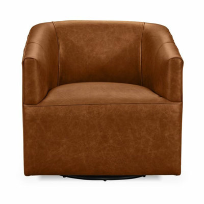 Vernon Top Grain Leather Swivel Chair