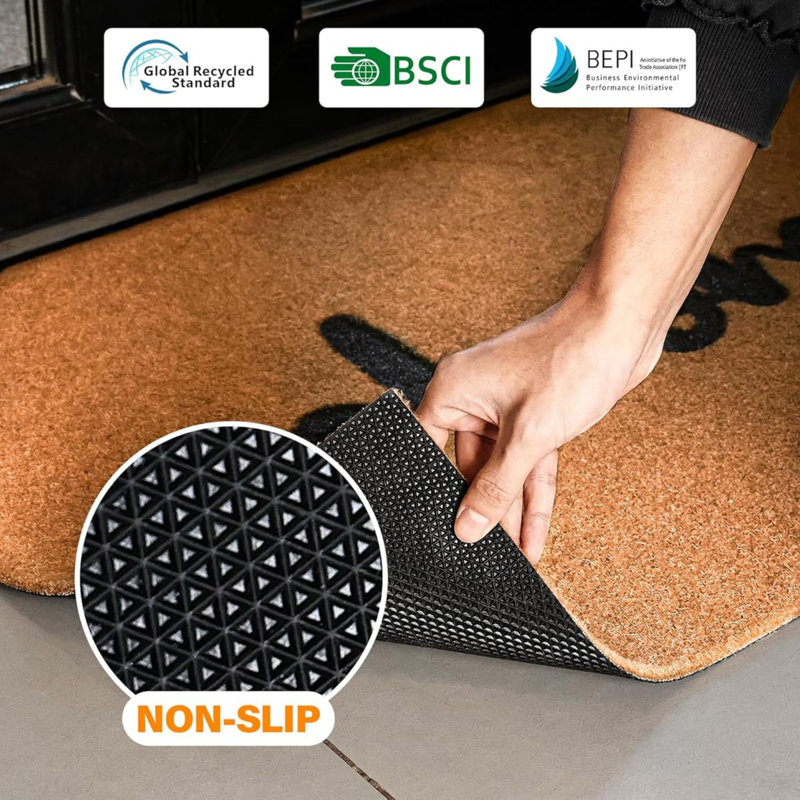 Tapis de porte antidérapant pour l'extérieur et l'intérieur: Tapis de bienvenue intérieur et extérieur durable