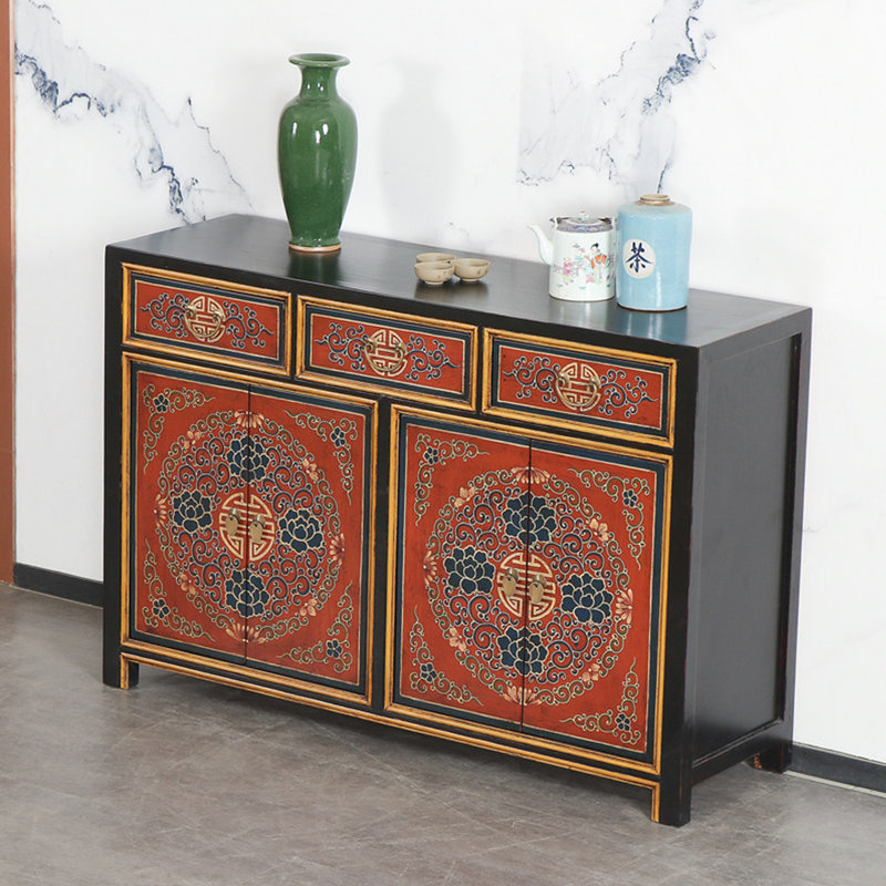 Buffet rétro minimaliste haut de gamme de style chinois