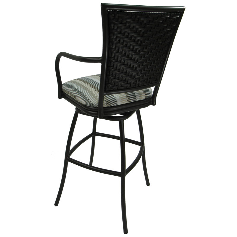 Tabouret de bar Cutlip, Très grand (siège d'une hauteur de 34 po), Brun, Grey