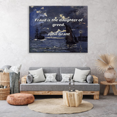 Artsy Quote "Fraud is the daughter of greed." By John Grant Gallery Wrapped Canvas