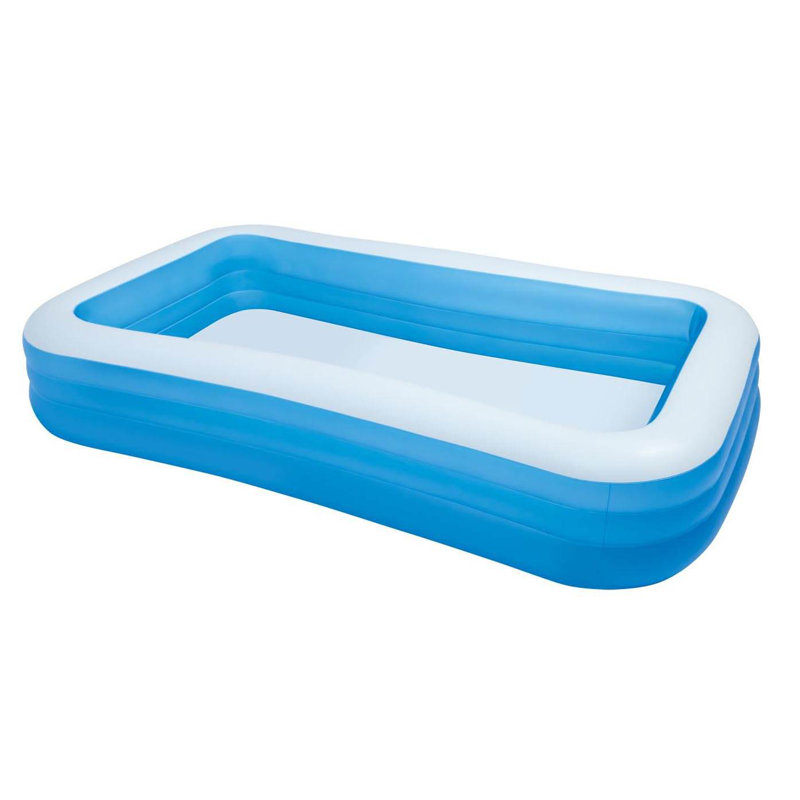 Intex Blue and White Rectangular Inflatable Pool Set