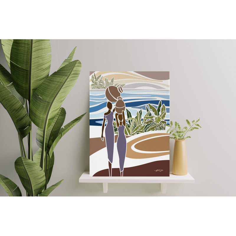 «Women with Pots African» par Ify Ojo, impression sur toile tendue, H 24 po x l 36 po x P 3 po