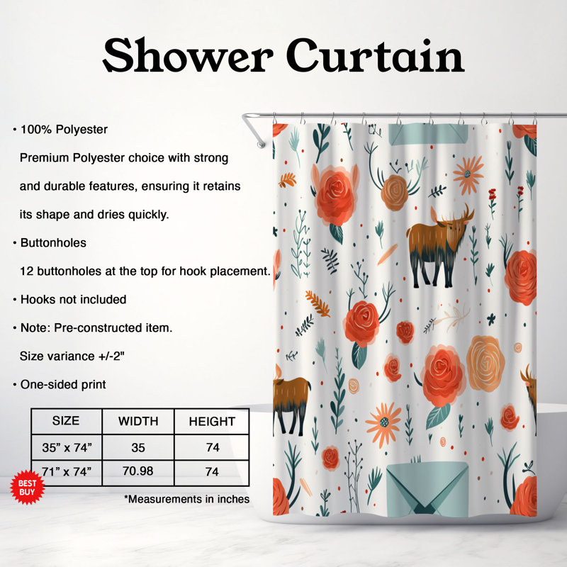 Rideau de douche Clever Love - Premium, H 74 po x l 71 po