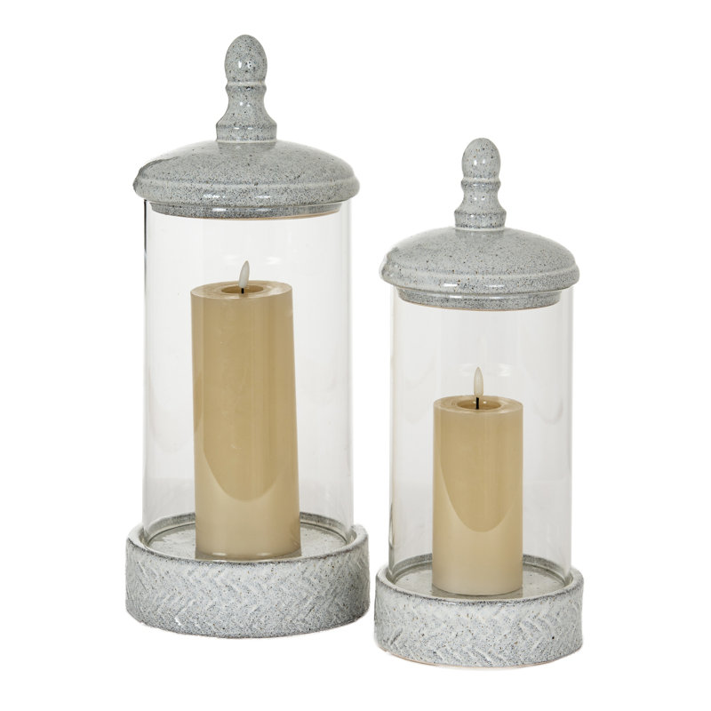 Andrian Glass Candle Accessories, 42cm H x 17cm W x 17cm D
