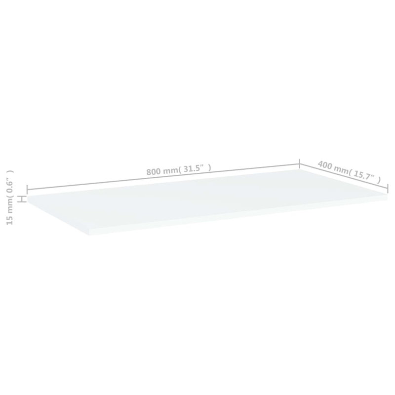 Dellar 1.5cm H x 80cm W Floating Bookcase, White, 1.5cm H x 80cm W x 40cm D
