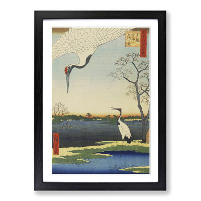 Japanese Oriental Kanasugi by Utagawa Hiroshige - Framed Print