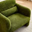 Tissu de velours moderne de 34 po simple, avec coussin de soutien, pour appartement, bureau, salon, structure, siège à assise mi-moelleuse, support lombaire, rembourrage en mousse de bois massif-135420811